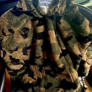 Extra soft plush camouflage hoodie